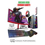 Dmc N188x Windows 11 Ryzen 5 5500,32GB,500GB HDD,256GB SSD,RX580,24''180hz Oyuncu Masaüstü Bilgisayar
