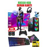 Dmc N234 (PUBG,GTA 5) I7 3770 (3.NESİL) 16gb,500gb Hdd 256gb Ssd,rx550 23.8 Masaüstü Oyuncu Bilgisayarı
