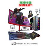 Dmc N243 Windows 11 Reyzen 7 5700,32GB,1TB HDD,256GB SSD,8GB RX580,24''180hz Oyuncu Masaüstü Bilgisayar