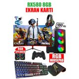 Dmc N259 (PUBG,GTA 5) I7 2600,16GB RAM,512GB SSD,8GB RX580,24''180hz Oyuncu Masaüstü Bilgisayar