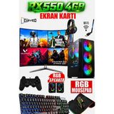 Dmc N36X ( PUBG,GTA 5) Windows 11 Ryzen 5 5500 16GB 500GB HDD,256GB SSD,RX550 4GB,23.8"Curved Oyuncu Masaüstü Bilgisayar