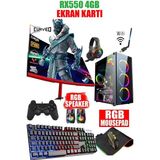 Dmc N36X ( PUBG,GTA 5) Windows 11 Ryzen 5 5500 16GB 500GB HDD,256GB SSD,RX550 4GB,23.8"Curved Oyuncu Masaüstü Bilgisayar