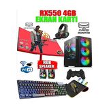 DMC N49X ( PUBG,GTA 5) i7 4770 32GB 256GB SSD 500GB HDD 4GB RX550,24''Curved Monitör Oyuncu Masaüstü Bilgisayar