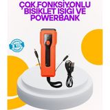 DMC Su Geçirmez Bisiklet Işığı 5000 Mah Powerbankli Ön Far - Bayi Depom - 001-Renkli