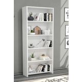 Dmd Dekoratif 5 Raflı Kitaplık Modern Kitaplık Beyaz