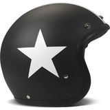DMD Jet Retro Star Black Açık Motosiklet Kaskı