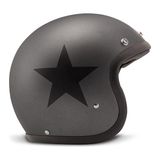 DMD Jet Retro Star Grey Açık Motosiklet Kaskı - XL