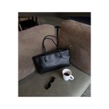 DMG Collection Örgü Detaylı Kadın Btgg Retro El ve Omuz Çantası Siyah