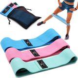 DMI Healthsmart Kumaş Direnç Bantları, Abs, Glutes, Quads, Buzağı, Hamstrings, Değişken Direnç Seviyeli 3 Bant, Minimum 6,8 kg ve Maksimum 70 lbs, Seyahat Çantası ve Egzersizler Dahil, Pastel