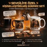 Dmn Cup Shop Kişiye Özel Sevgili Seti: 2 Adet Sihirli Kupa Bardak + 42 Parça Kişiye Özel Fotoğraflı Puzzle - 3 Adet