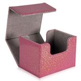 Dmoicols Kart Güverte Kutusu 100+ Tek Kollu Kart Tutar, Lazer Işıltılı Malzeme Kartı Saklama Kutusu Yatay, TCG CCG Magic ile Uyumlu 2 Bölücülü MTG Komutanı Güverte Kutusu (Sparkly Rose Red Point)
