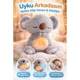 DMR Accessoire Nefes Alan Uyku Arkadaşı Kolala Müzikli Sesli Işıklı Peluş Uyku Arkadaşı - Çok Renkli