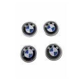DMR Bmw Logolu Alüminyum Jant Göbeği Logo 4'lü Yapıştırma 5,5 Cm