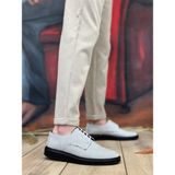 DMR Elegance BA0003 Bağcıklı Klasik Spor Gri Renk Siyah Taban Keten Yüksek Taban Casual Erkek Ayakkabı - Renkli
