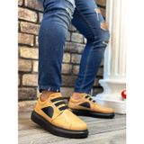 Dmr Elegance Ba0302 Boa Kalın Taban Bağcıksız Tarz Casual Karamel Renk Erkek Ayakkabı