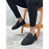 DMR Elegance BA0355 Bağcıksız Keten Siyah Taban Klasik Corcik Erkek Ayakkabı - Renkli