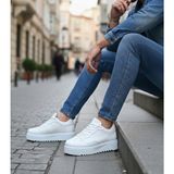 DMR Elegance BA0802 Boa Beyaz Yüksek Taban Erkek Günlük Ayakkabı - Renkli