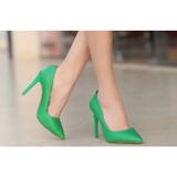 Dmr Elegance Hillar Yeşil Cilt Stiletto Ayakkabı HBCV0000D07A0W