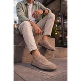 DMR Elegance JY0456 Rayn Bağcıksız Hakiki Süet Deri Erkek Günlük Mantar Taban Loafer Klasik Ayakkabı Hdmt - Bej