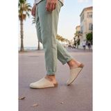 DMR Elegance JY0556 Ravn Bağcıksız Hakiki Süet Deri Erkek Günlük Mantar Taban Loafer Klasik Ayakkabı Hdmt - Krem