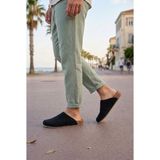 DMR Elegance JY0556 Ravn Bağcıksız Hakiki Süet Deri Erkek Günlük Mantar Taban Loafer Klasik Ayakkabı Hdmt - Siyah