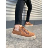 DMR Elegance JY502 Bold Bağcıklı Süet Erkek Günlük Sneaker Ayakkabı Skt - Taba