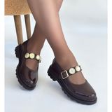 DMR Elegance Okira Kahverengi Rugan Oxford Ayakkabı Renkli