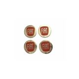 DMR Fiat Kırmızı Logolu Alüminyum Jant Göbeği Logo 4'lü Yapıştırma 5,5 Cm