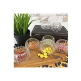 DMR HOME 6 ADET Çift Cidarlı Mini Sosluk Drajelik - Mini Lokumluk - Çerezlik Kahve Yanı Sunumluk 40 Ml.