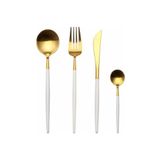 Dmr Life Elit Beyaz Gold 60 Parça 12 Kişilik Çatal Kaşık Bıçak Takımı