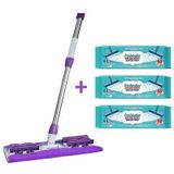 Dmr Mandallı Sihirli Mop Takımı + 3 Adet Freshmaker 50'li Mop Uyumlu Yer Temizlik Havlusu - Set