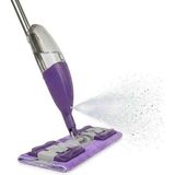 DMR Mandallı Sprey Mop Click Mop – Deterjan Hazneli, Mikrofiber Paspas Başlıklı, 360° Dönebilen, Yıkanabilir Başlıklı Zemin Temizleyici Set, Seramik Parke Laminat Uyumlu - Mor