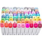 DMR Marker 24'lü Set Kutulu Taşınabilir Marker Seti 24 Renk Çift Taraflı Marker Keçeli Kalem Seti - Karışık