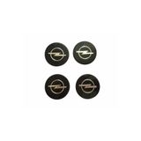 DMR Opel Siyah Logolu Alüminyum Jant Göbeği Logo 4'lü Yapıştırma 5,5 Cm