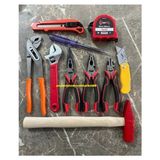 Dmr Pense Seti Fort Pense Pense Yankeski Kargaburun Maket Bıçak Çekiç Metre 10LU - 10 LU SET - Kırmızı
