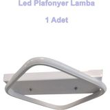 Dmr Tekli Küçük Plafonyer LED Avize Beyaz Kasa Üç Renk 6500K/4000K/3000K (Beyaz/ılık Beyaz/sarı (Günışığı)) - Çok Renkli