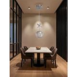 DMR Tekli Taşlı Top Sarkıt Led Avize KROM Kasa Üç Renk 6500k/4000k/3000k (Beyaz/ Ilık Beyaz/Sarı (Gü
