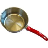 Dmrz Shop Paslanmaz Çelik Sütlük 14 cm - Kırmızı - 1 lt