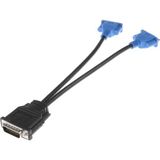 Dms-59 Pin Erkek Çift VGA Bayan Y Splitter Video Kartı Adaptörü Kablosu