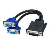 Dms59 Vga Splitter Kablo - 59 Pin Dvi To 2 Vga Çevirici Siyah