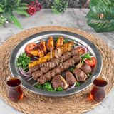 DMT COPPER 430 Kalite Krom Çelik Osmanlı Motifli Tepsi, 24 cm, Fırına Uygun, Kulplu, Kebap ve Restoran Sunumu için, 9 Adet