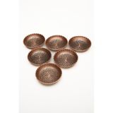 Dmt Copper Gaziantep Bakır Çerezlik Seti Kuruyemiş 6 'lı Set 10cm X 3cm 32tepsi