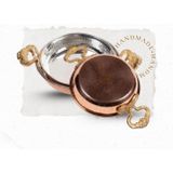 DMT COPPER HOME 16 CM El Yapımı Dövme Bakır Kızartma Tavası, Pirinç Sap, Geleneksel Türk İşçiliği, Mutfak Eşyası