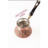 DMT COPPER HOME 6 Kişilik Gaziantep Bakırdan El Ağır Işlemeli Sedef Kulplu Türk Kahve Cezvesi Kalay Kaplama 1.sınıf