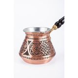 Dmt Copper Home 7-8 Kişilik Bakır El Ağır İşlemeli Türk Kahve Cezve 1 mm