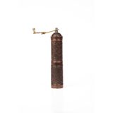 DMT COPPER HOME Antik Bakır ZAMAK El Yapımı Kahve ve Baharat Değirmeni, Otantik Desenli, 22cm Yükseklik, 4.5cm Genişlik, Ayarlanabilir İncelik, 475gr