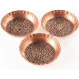 Dmt Copper Home Bakır Çerezlik Seti Kuruyemiş 3'lü Set 14 x 2,5 cm