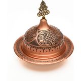 Dmt Copper Home Bakır El İşlemesi Özel Kahve Yanı Sunumluk Lokumluk-Çerezlik 2'li 14 cm + 12 cm
