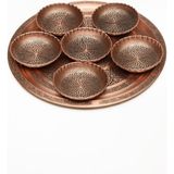 Dmt Copper Home Dmt Copper Gaziantep Bakır Çerezlik Seti Kahvaltılık Kuruyemiş Reçel 6 'lı SET(10CM x 3CM)(32TEPSI)
