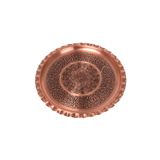 DMT COPPER HOME Dmt Gaziantep Bakır 29cm El Işi Sunum Servis Tepsisi 29cm Eskitme (ÇİRTİKLİ)